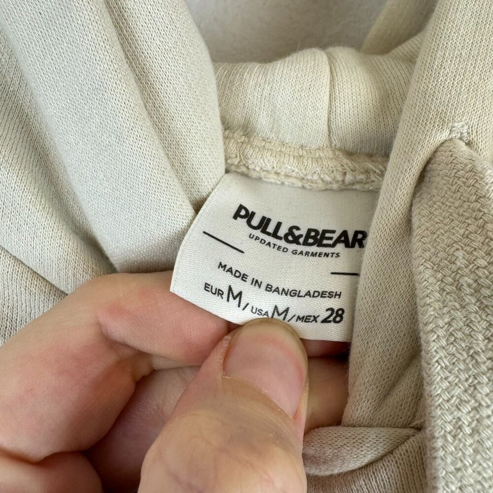 Pull&Bear Cream Basic Hoodie M - image 4